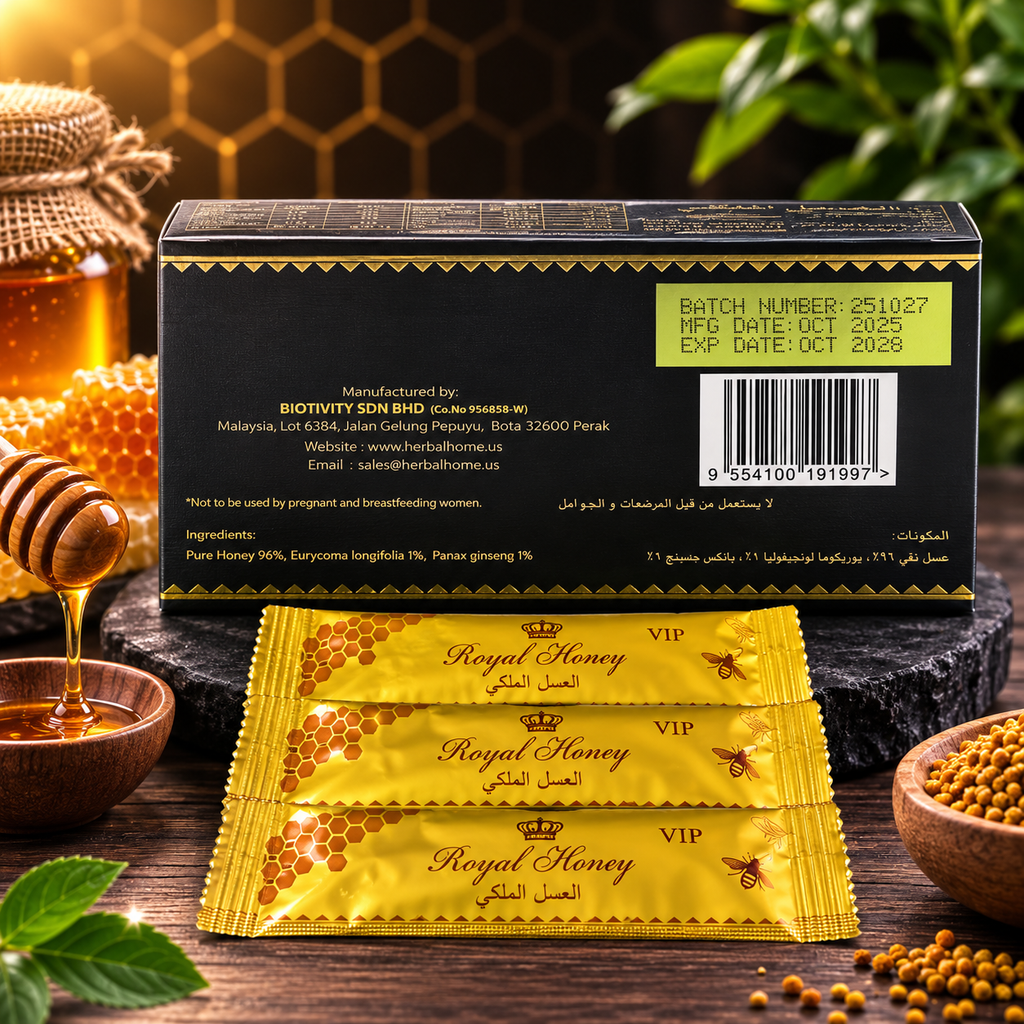 Original ETUMAX Royal Honey VIP For Him 12 x 10g Sachets | Imported from Malaysia | Apki Dukaan